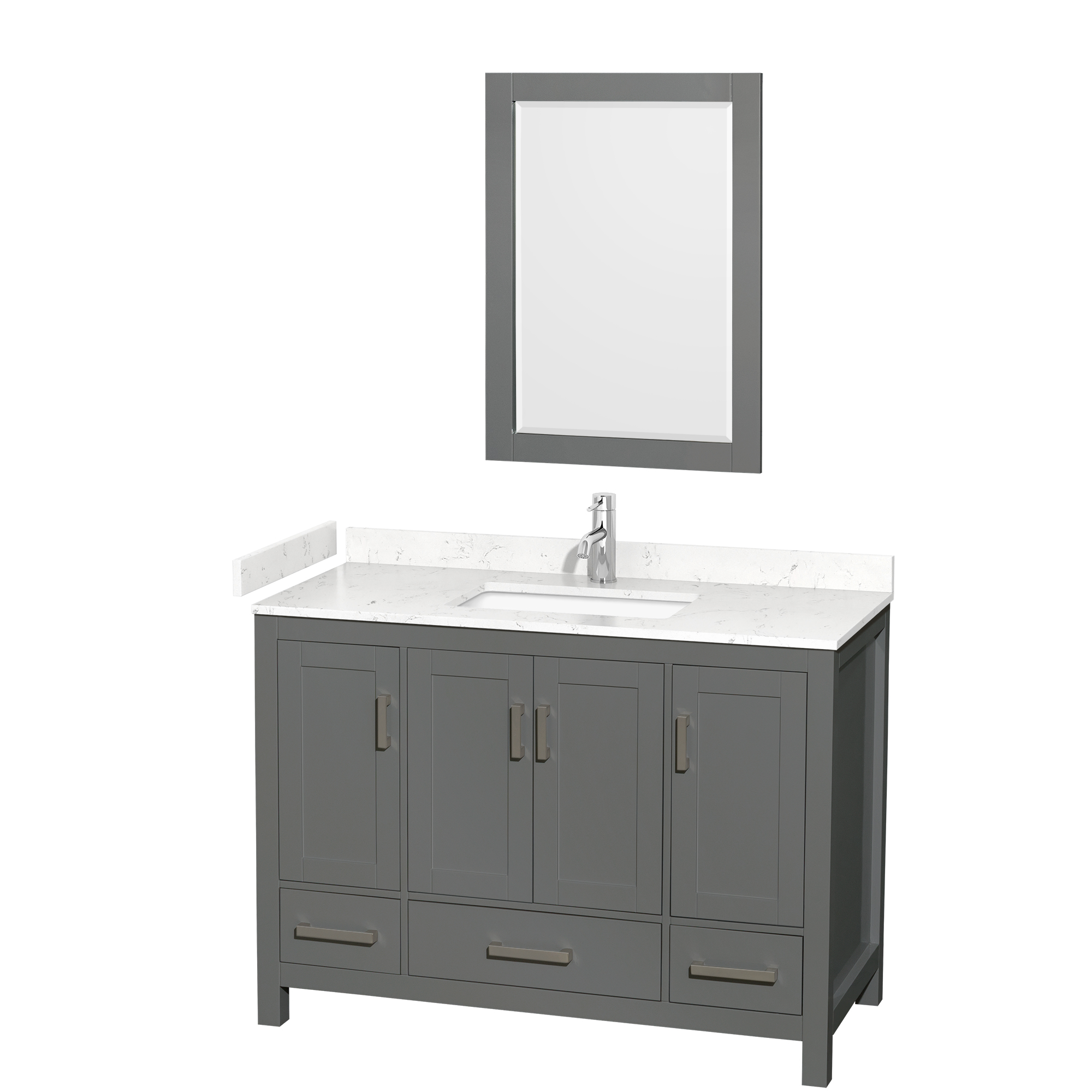 Sheffield 48" Single Bathroom Vanity by Wyndham Collection - Dark Gray WC-1414-48-SGL-VAN-DKG