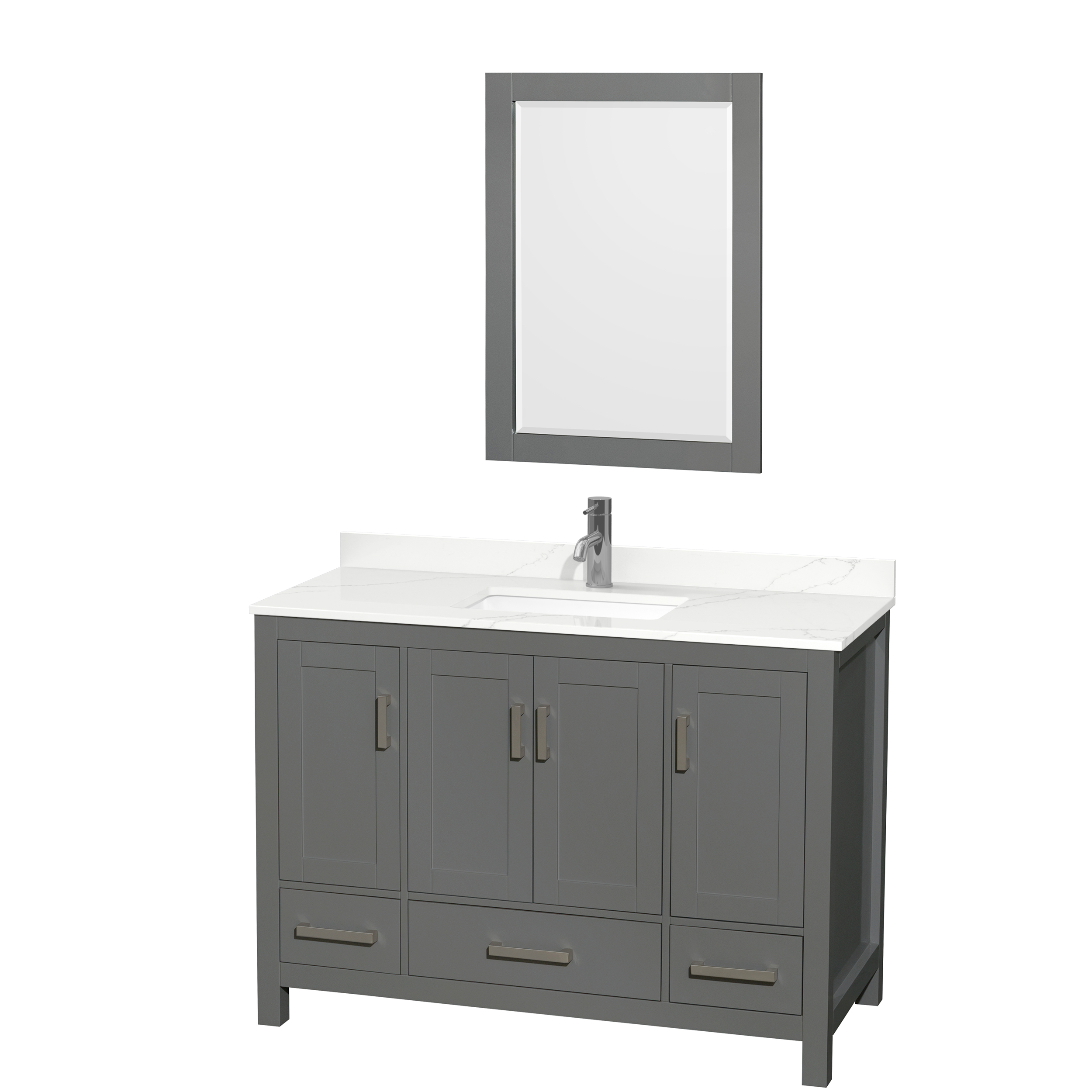 Sheffield 48" Single Bathroom Vanity by Wyndham Collection - Dark Gray WC-1414-48-SGL-VAN-DKG