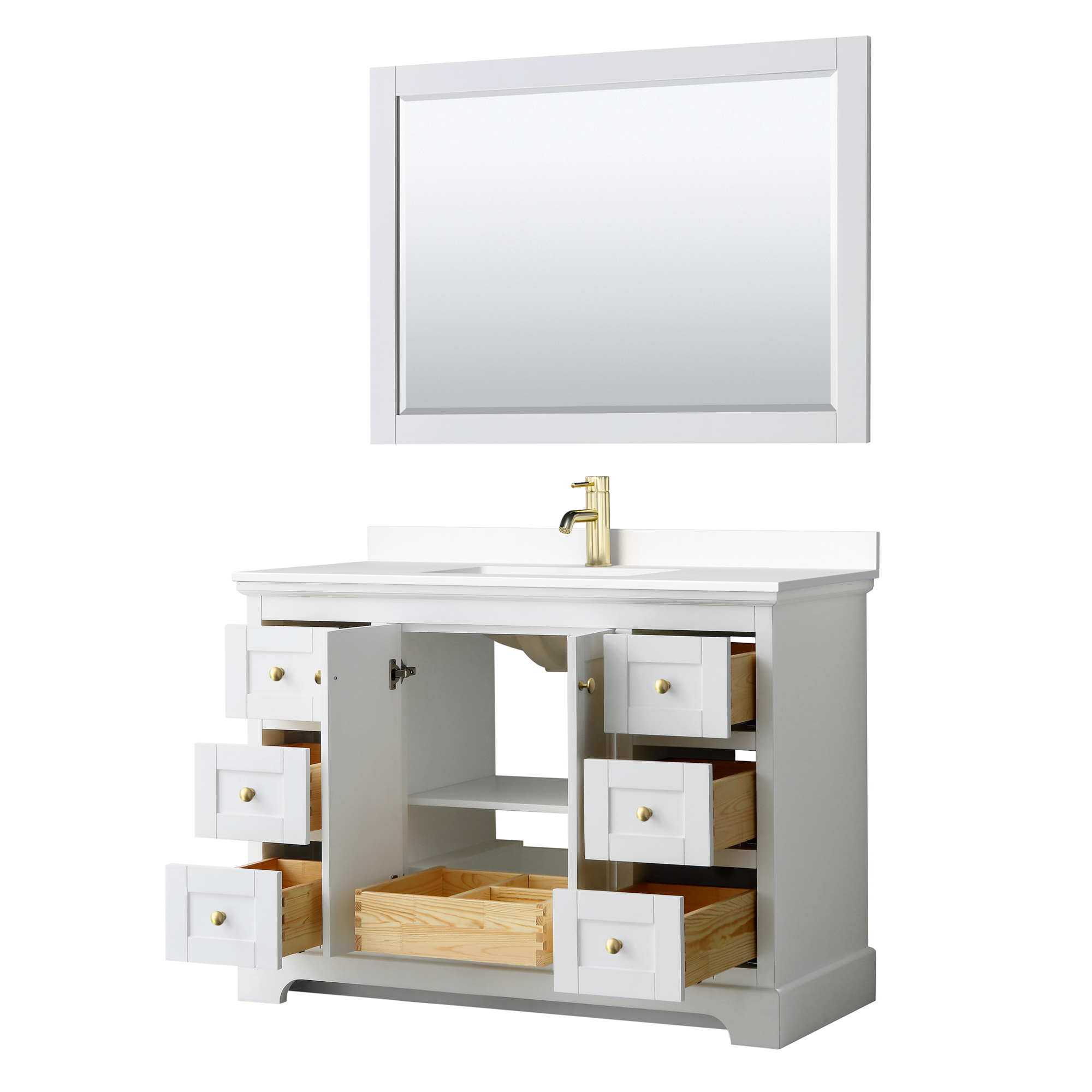 Wyndham Collection Avery 48 Inch Single Bathroom Vanity In Dark Blue And No Mirror No Sink No Countertop Bathroom Vanities Tools Home Improvement Vit Edu Au