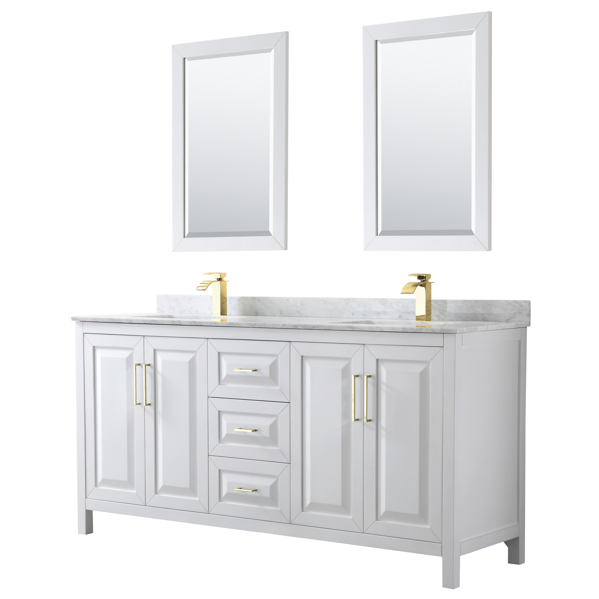 Daria 72 Double Bathroom Vanity, Bathroom Vanity Double Sink 72