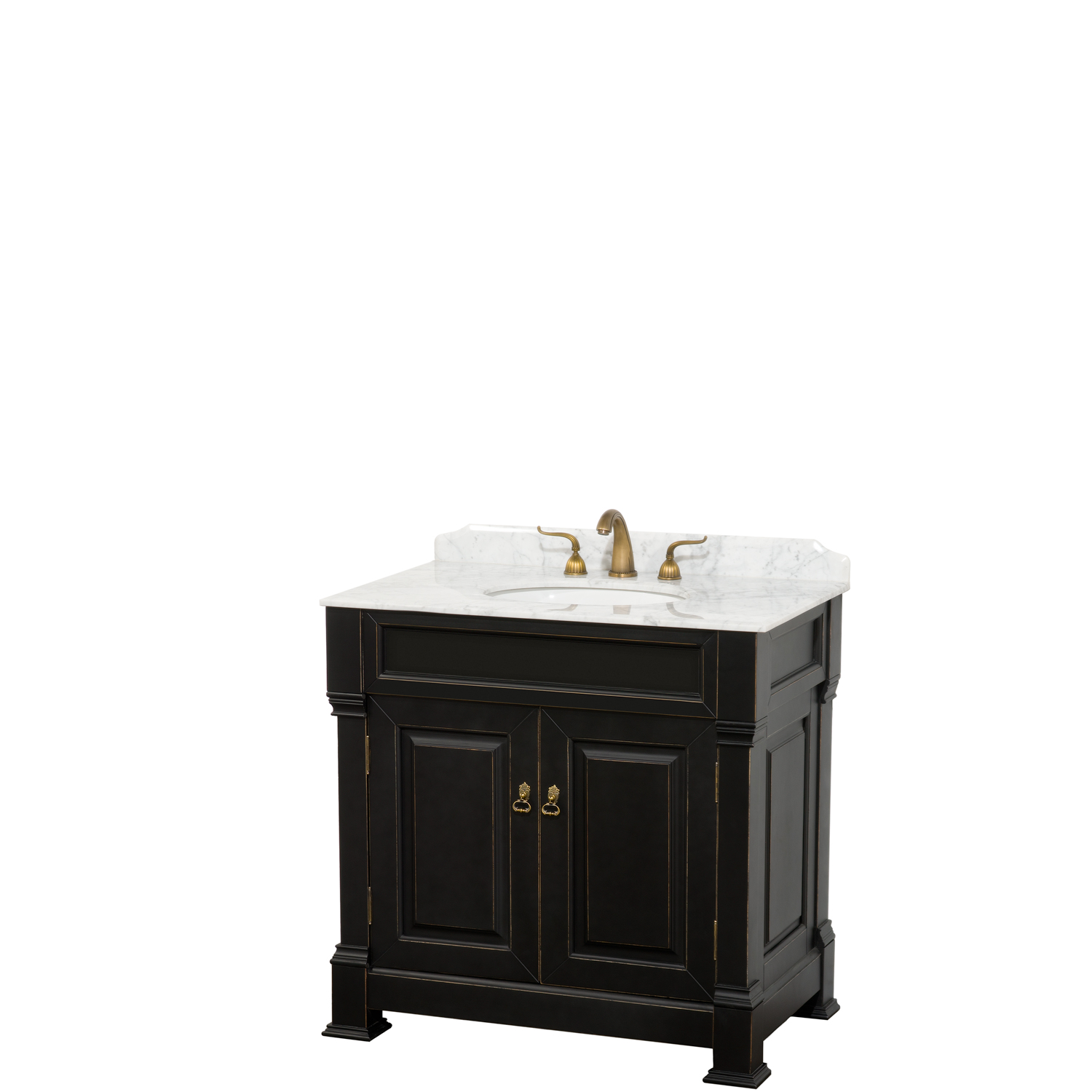 Andover 36 Traditional Bathroom Single, Black Bathroom Vanity With Sink 36